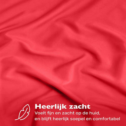 Hoeslaken 120x200 - tot 30 cm Hoekhoogte - 100% Katoen Jersey - Meer Kleuren - Strijkvrij - Lange Levensduur - Rood