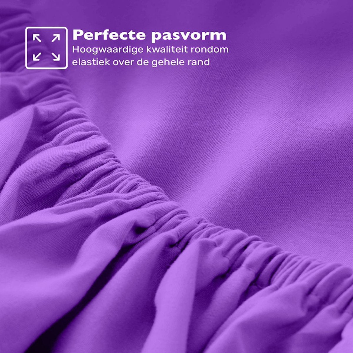 Hoeslaken 120x200 - tot 30 cm Hoekhoogte - 100% Katoen Jersey - Meer Kleuren - Strijkvrij - Lange Levensduur - Paars