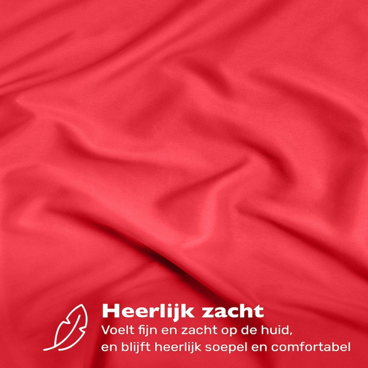 Hoeslaken 200x200 - Katoen jersey - Hoekhoogte 35cm - Elastiek rondom - Rood