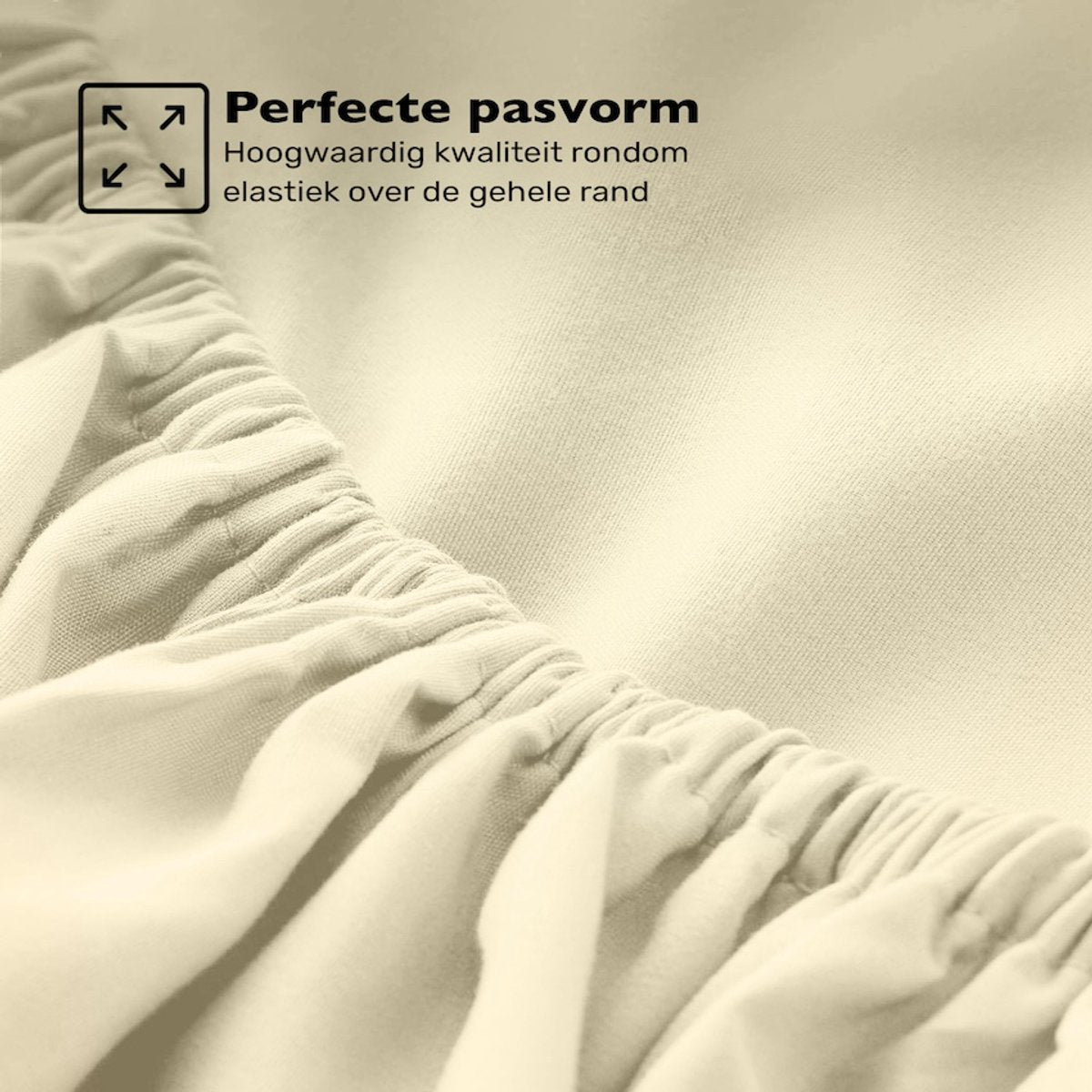Hoeslaken 120x200 - tot 30 cm Hoekhoogte - 100% Katoen Jersey - Meer Kleuren - Strijkvrij - Lange Levensduur - Creme