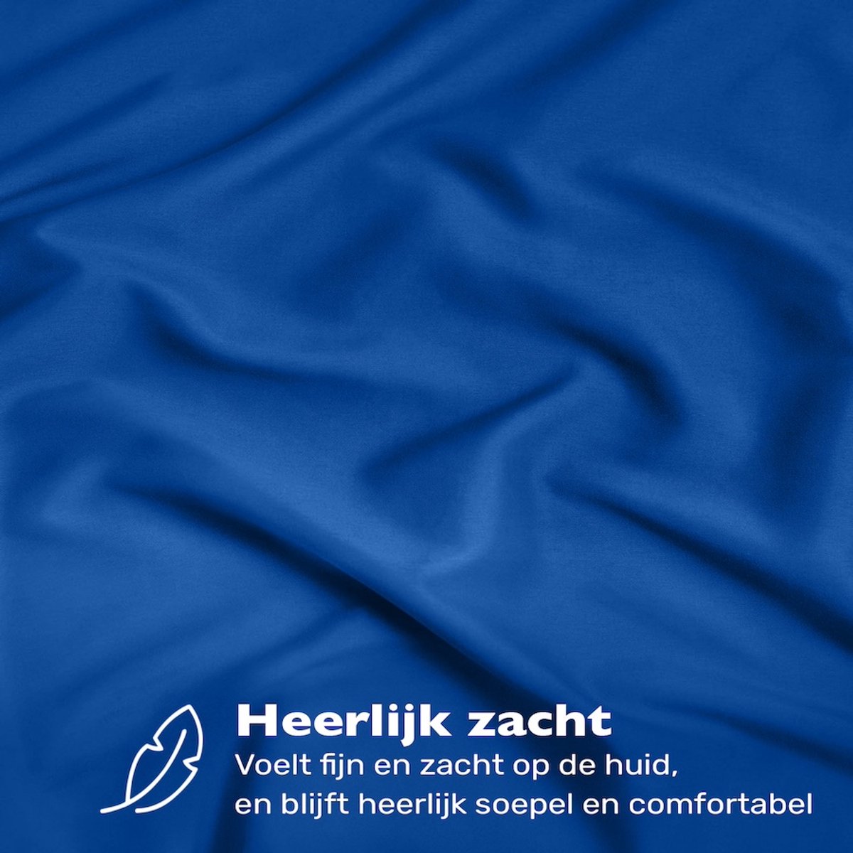 Hoeslaken 160x200 - Katoen jersey - Hoekhoogte 35cm - Elastiek rondom - Blauw