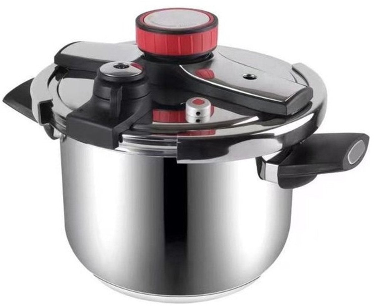 Snelkookpan RVS-10ltr (Geschikt voor alle warmtebronnen)-RVS Pressure Cooker 10ltr
