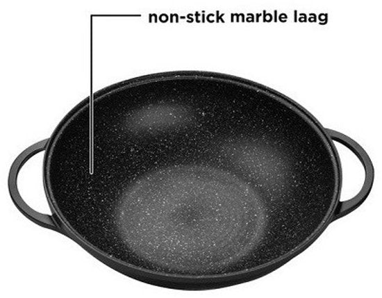 Wokpan (36 cm) Krasvrij Coating - Geschikt voor alle warmtebronnen