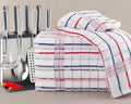 Homéé® Keukendoek Nationale ruiten rood / blauw - 50x50cm - set van 6 stuks - 100% katoenen badstof