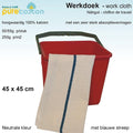 Homéé - Werkdoekjes ecru met blauw band 100% Katoen | set van 12 stuks | 45x45cm
