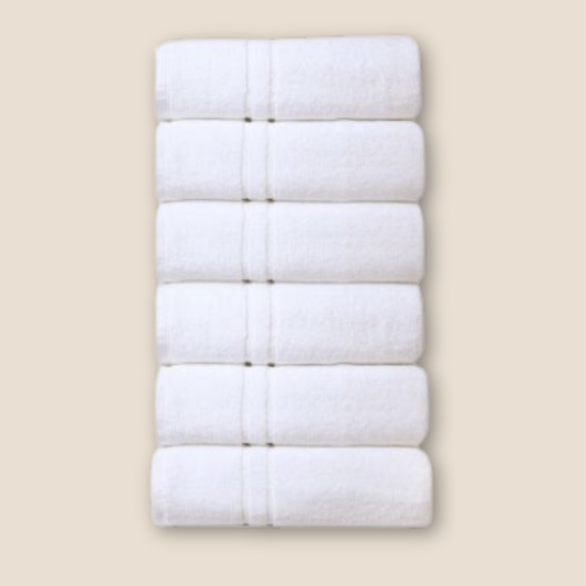 Hotel handdoeken 2CAM 450g. p/m² - Wit - set van 6 stuks - 50 x100cm