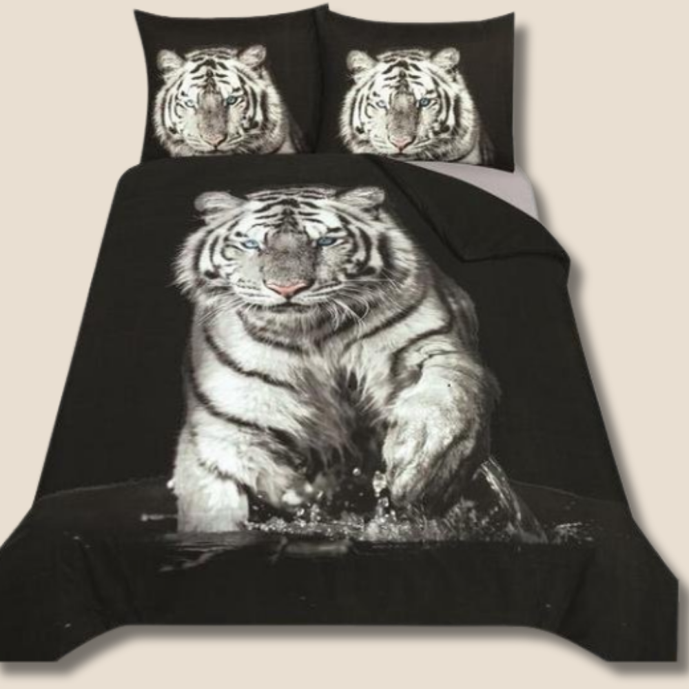 Homéé Duvet Cover Set Rive Tiger double 200x200 pillowcases 100% cotton