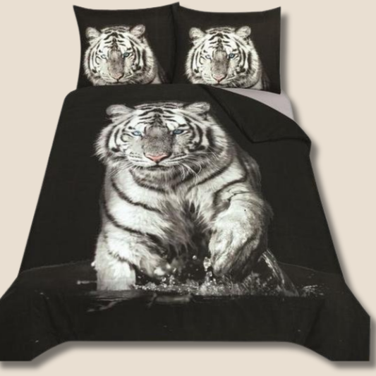 Homéé Dekbedovertrekset Rive Tiger 100% Katoen - Tweepersoons 200x200cm + Slopen